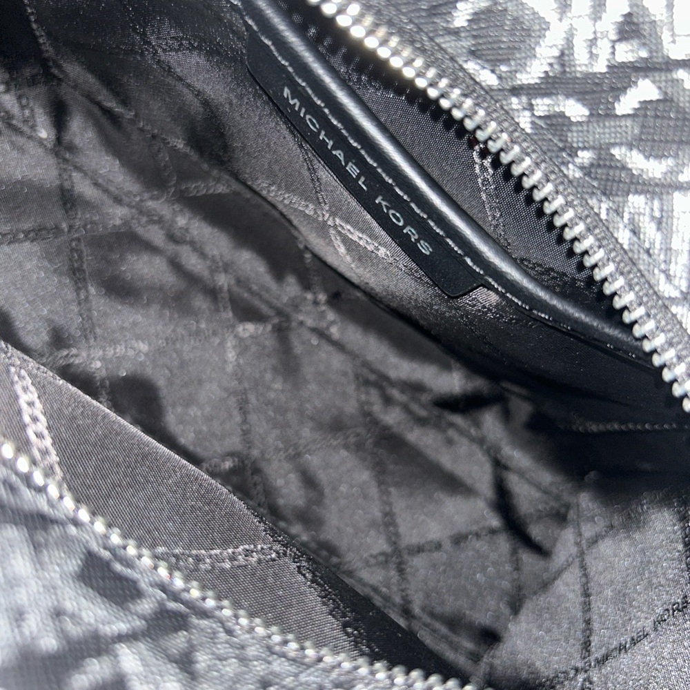 Gigi Small Metallic Empire Monogram Messenger Bag